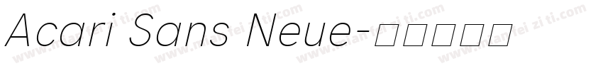 Acari Sans Neue字体转换